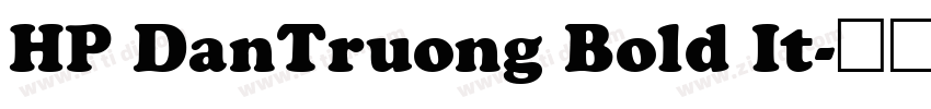 HP DanTruong Bold It字体转换